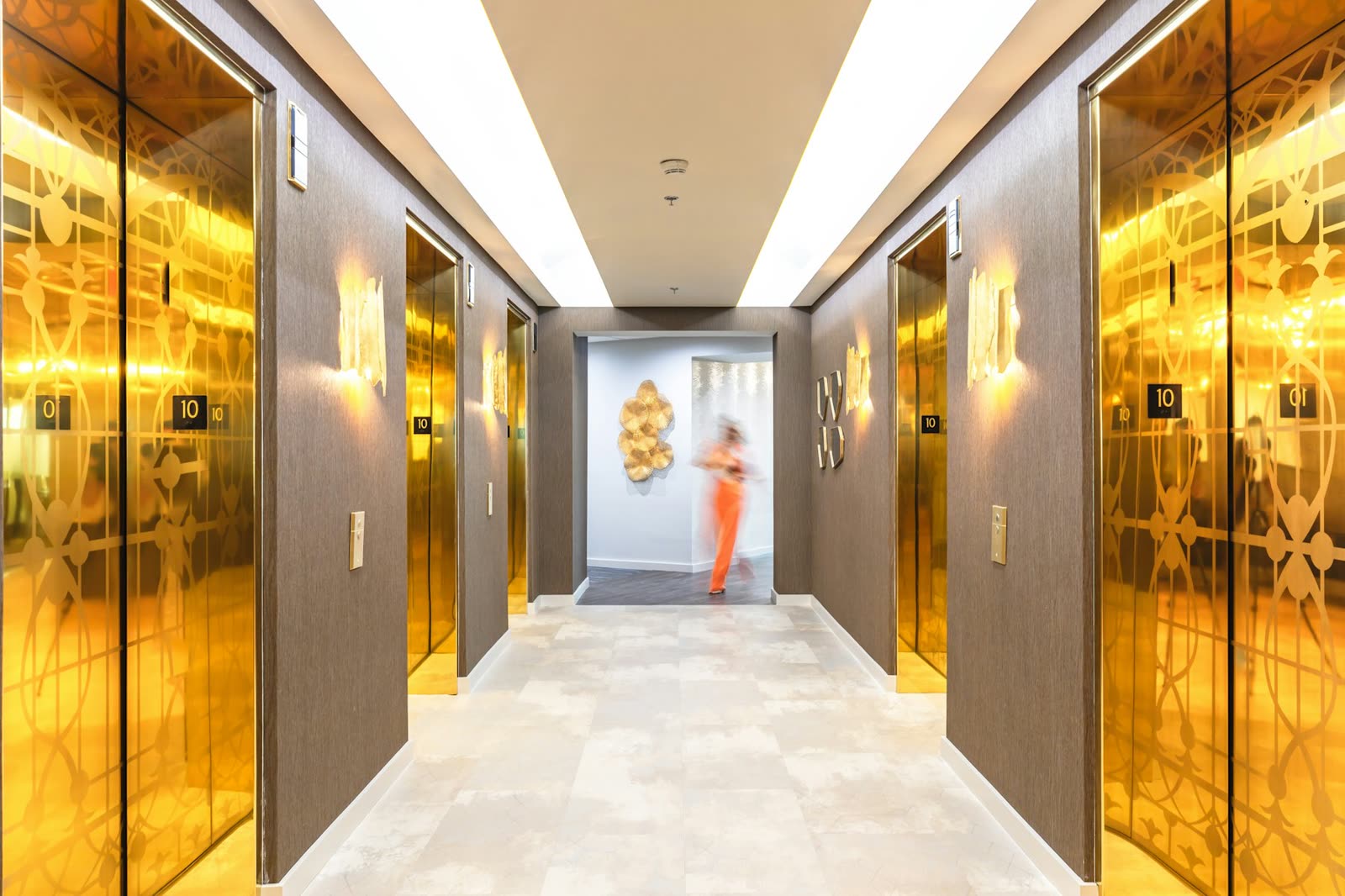 Lift lobby in a commercial building
