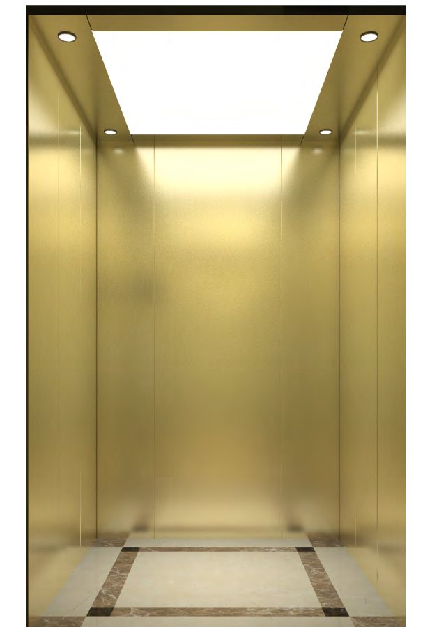 FJ-B-K32 elevator cabin, Gold titanium anti-fingerprint